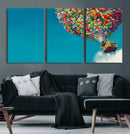 Carl Fredricksen, Up Movie Wall Art, Colorful Balloon House