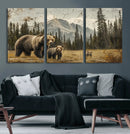 Rustic Grizzly 399 Bear Family Wall Art Canvas Print by MyGreatCanvas | Canvas Wall Art Prints | Photo Prints & Wall Decor