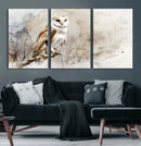 Barn Owl Wall Art | Watercolor Canvas Print | Perfect for