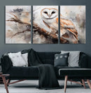 Barn Owl Wall Art | Watercolor Barn Owl Canvas Print | by MyGreatCanvas | Canvas Wall Art Prints | Photo Prints & Wall Decor