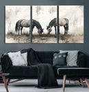 Chines Ink Style Vintage Horses Wall Art Canvas Print for by MyGreatCanvas | Canvas Wall Art Prints | Photo Prints & Wall Decor