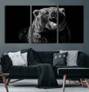 Bear Canvas Print | Wildlife Wall Art for Cabin Decor |