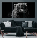 Bear Canvas Print | Wildlife Wall Art for Cabin Decor |