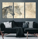 Abstract Horse Canvas Print | Modern Farmhouse Wall Art |