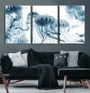 Abstract Jellyfish Canvas Print Wall Art