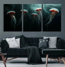 Abstract Jellyfish Wall Art Canvas Print