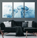 Blue Jellyfish Wall Art Canvas Print
