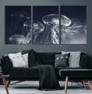 Jellyfish Wall Art Canvas Print, Modern Abstract Jellyfish