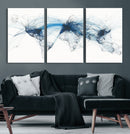 Flight Route Map Wall Art Canvas Print, Abstract Air Traffic