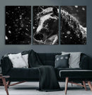 Winter Horse Wall Art | Black and White Horse Print | Ready by MyGreatCanvas | Canvas Wall Art Prints | Photo Prints & Wall Decor