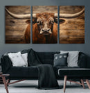 Longhorn Bull Wall Art | Canvas Print | Ready to Hang | by MyGreatCanvas | Canvas Wall Art Prints | Photo Prints & Wall Decor