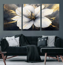 White Flower Wall Art Canvas Print | Ready to Hang |