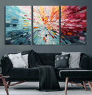 Radiant Bloom Abstract Floral Wall Art Canvas Print -