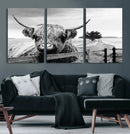 Scottish Highland Cow Wall Art | Rustic Farmhouse Décor |