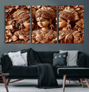 Indian Woman Statue Wall Art Canvas Print