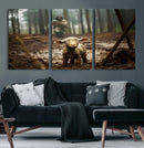 Jesus Running After a Lost Lamb Canvas Wall Art Print
