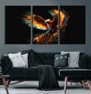 Fiery Phoenix Canvas Print | Ready to Hang Wall Art | Bold