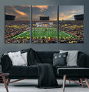 University of Michigan Wolverines Print Canvas, Football