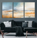 Abstract Landscape Wall Art Canvas Print - Warm Tones of