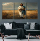 Jesus Shepherd Wall Art | Ready to Hang Triptych Canvas of