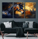 Abstract Horse Art Print - Abstract Canvas Wall Art |