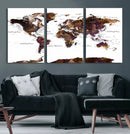 World Map Canvas Print – Detailed Map of the World Wall Art by MyGreatCanvas | Canvas Wall Art Prints | Photo Prints & Wall Decor
