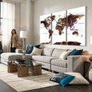 World Map Canvas Print – Detailed Map of the World Wall Art