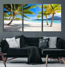 Blue Beach and Sea Wall Art Canvas Print by MyGreatCanvas | Canvas Wall Art Prints | Photo Prints & Wall Decor