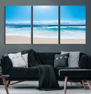 Wall Art Canvas Print Shiny Blue Sea and Beach by MyGreatCanvas | Canvas Wall Art Prints | Photo Prints & Wall Decor