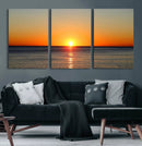 Golden Horizon Sunset Over Ocean Wall Art Canvas Print – by MyGreatCanvas | Canvas Wall Art Prints | Photo Prints & Wall Decor