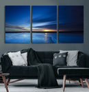 Blue Sunset Ocean Canvas Wall Art Print – Serene Coastal by MyGreatCanvas | Canvas Wall Art Prints | Photo Prints & Wall Decor