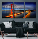 Large Wall Art San Francisco Canvas Print - Wonderful Golden