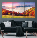 Autumn Mountain Foggy Landscape Wall Art Canvas Print | by MyGreatCanvas | Canvas Wall Art Prints | Photo Prints & Wall Decor