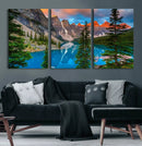 Canadian Rockies Moraine Lake Wall Art Canvas Print, Pine
