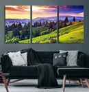 Green Hills and Sunset Wall Art Print - Scenic Landscape by MyGreatCanvas | Canvas Wall Art Prints | Photo Prints & Wall Decor