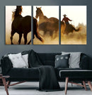 Horses and Cowboys Wall Art Canvas Print by MyGreatCanvas | Canvas Wall Art Prints | Photo Prints & Wall Decor