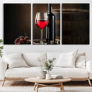 Red Wine and Bottle Canvas Print