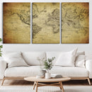 Push Pin World Map Canvas Print – Travel Tracker Wall Art
