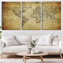 Push Pin World Map Canvas Print – Travel Tracker Wall Art