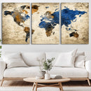 World Map Canvas Print – Detailed Map of the World Wall Art by MyGreatCanvas | Canvas Wall Art Prints | Photo Prints & Wall Decor