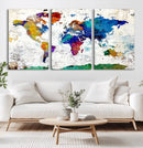 World Map Canvas Print – Detailed Map of the World Wall Art