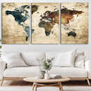 World Map Canvas Print – Detailed Map of the World Wall Art by MyGreatCanvas | Canvas Wall Art Prints | Photo Prints & Wall Decor