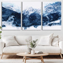 Abstract Blue Mountain Canvas Wall Art – Modern Triptych by MyGreatCanvas | Canvas Wall Art Prints | Photo Prints & Wall Decor