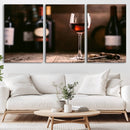 Red Wine and Bottle Canvas Print by MyGreatCanvas | Canvas Wall Art Prints | Photo Prints & Wall Decor