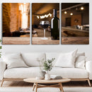 Wine and Bottle Wall Art Canvas Print by MyGreatCanvas | Canvas Wall Art Prints | Photo Prints & Wall Decor