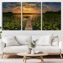 Lake and Flower Wall Art Canvas Print by MyGreatCanvas | Canvas Wall Art Prints | Photo Prints & Wall Decor