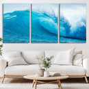 Big Ocean Surfing Wave Wall Art Canvas Print