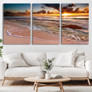 Sunset on Ocean Wall Art Canvas Print by MyGreatCanvas | Canvas Wall Art Prints | Photo Prints & Wall Decor