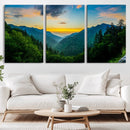 Green Forest Wall Art Canvas Print