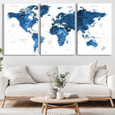 World Map Canvas Print – Framed Detailed Map of the World by MyGreatCanvas | Canvas Wall Art Prints | Photo Prints & Wall Decor
